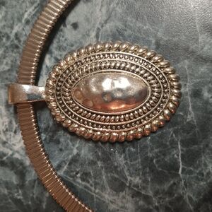 Necklace With Oval Pendant